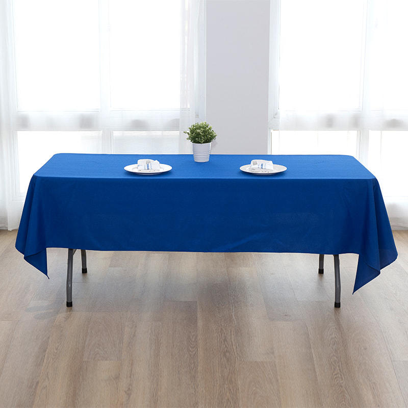 60x102'' 217gsm Polyester Solid Color Wedding Banquet Tablecloth