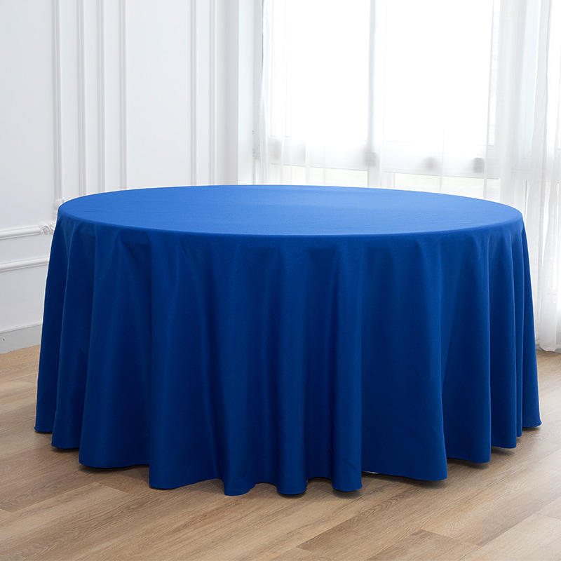 Large Round Spun Polyester Solid Color Wedding Banquet Tablecloths