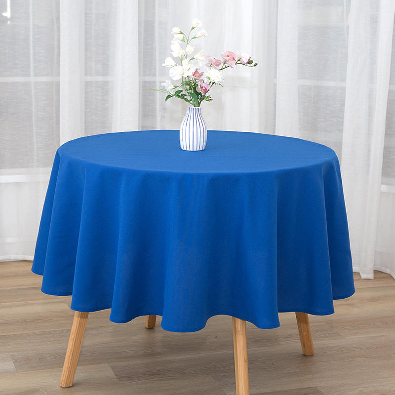 Round 217gsm Polyester Yarn Solid Colour Wedding Banquet Tablecloths