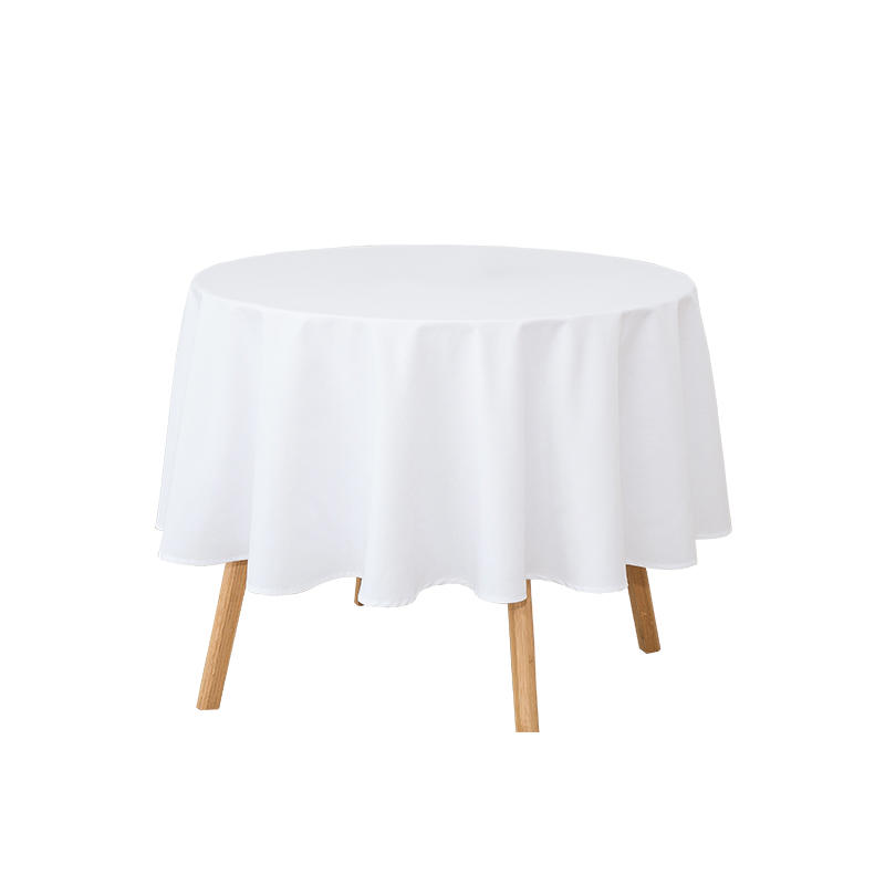 Round 217gsm Polyester Yarn Solid Colour Wedding Banquet Tablecloths
