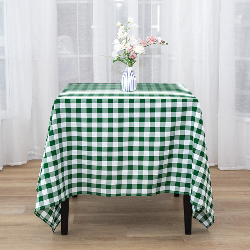 70x70'' Picnic party rectangle plaid woven tablecloths