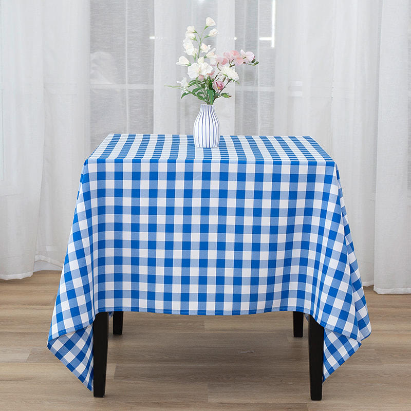70x70'' Picnic party rectangle plaid woven tablecloths