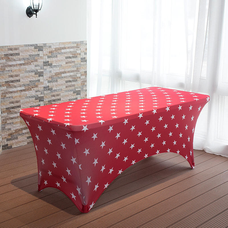 Star printed stretch table cover