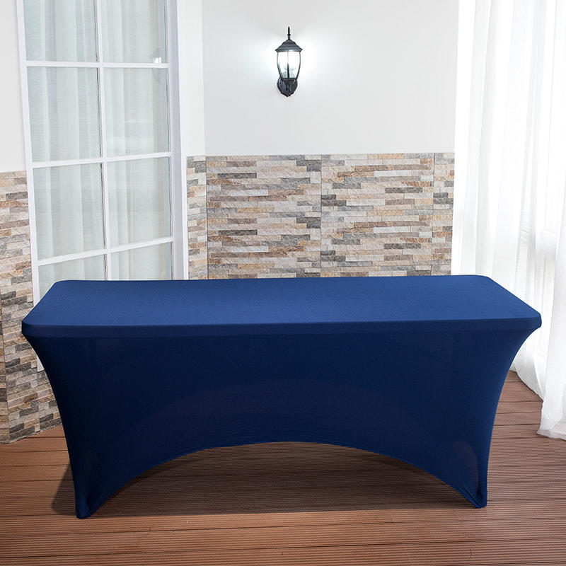 Plain color two side non-opening elastic table cover
