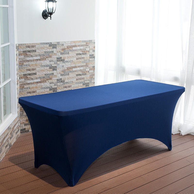 Plain color two side non-opening elastic table cover