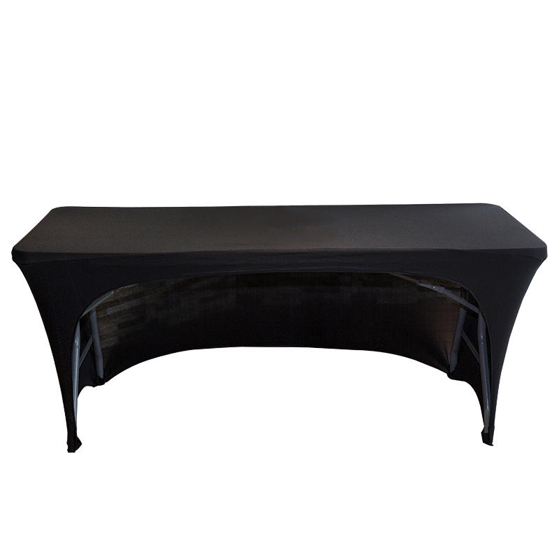 Plain side opening stretch table cover
