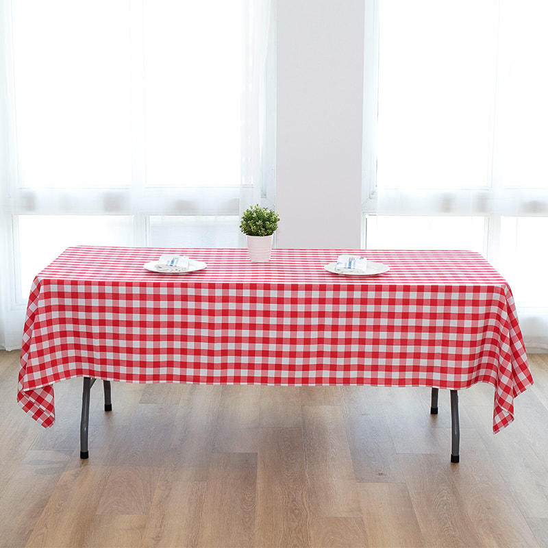 60x102'' Picnic party rectangle plaid woven tablecloths