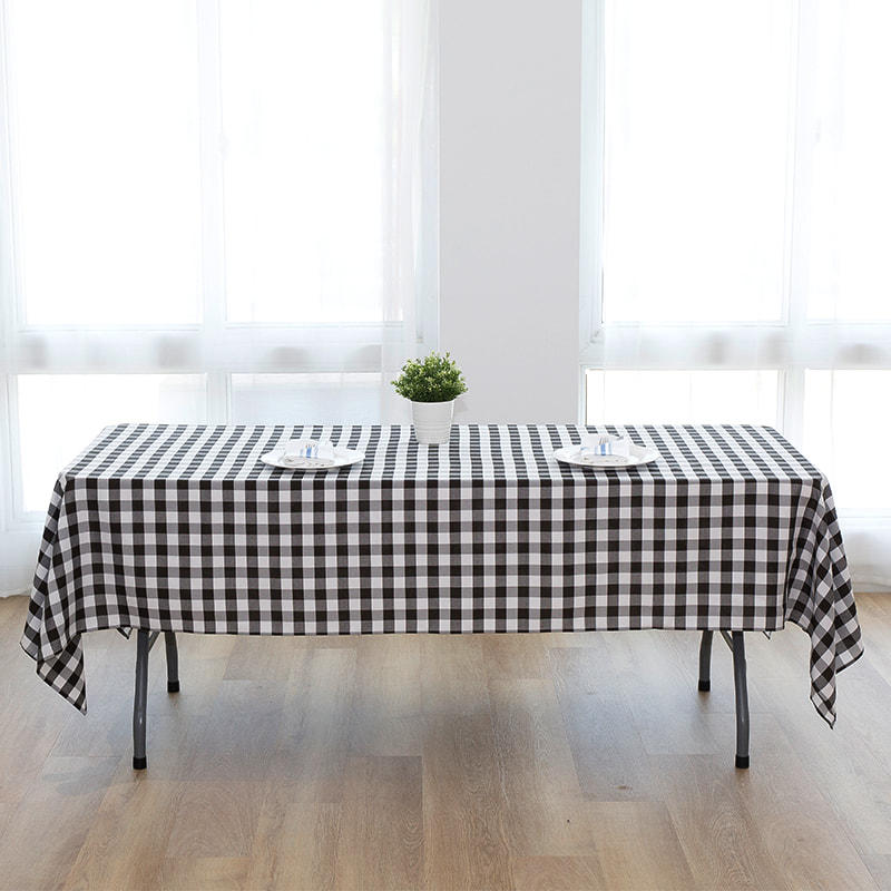 60x102'' Picnic party rectangle plaid woven tablecloths