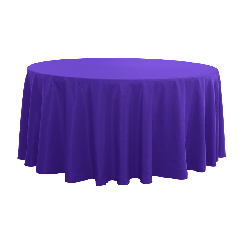 Large Round Spun Polyester Solid Color Wedding Banquet Tablecloths