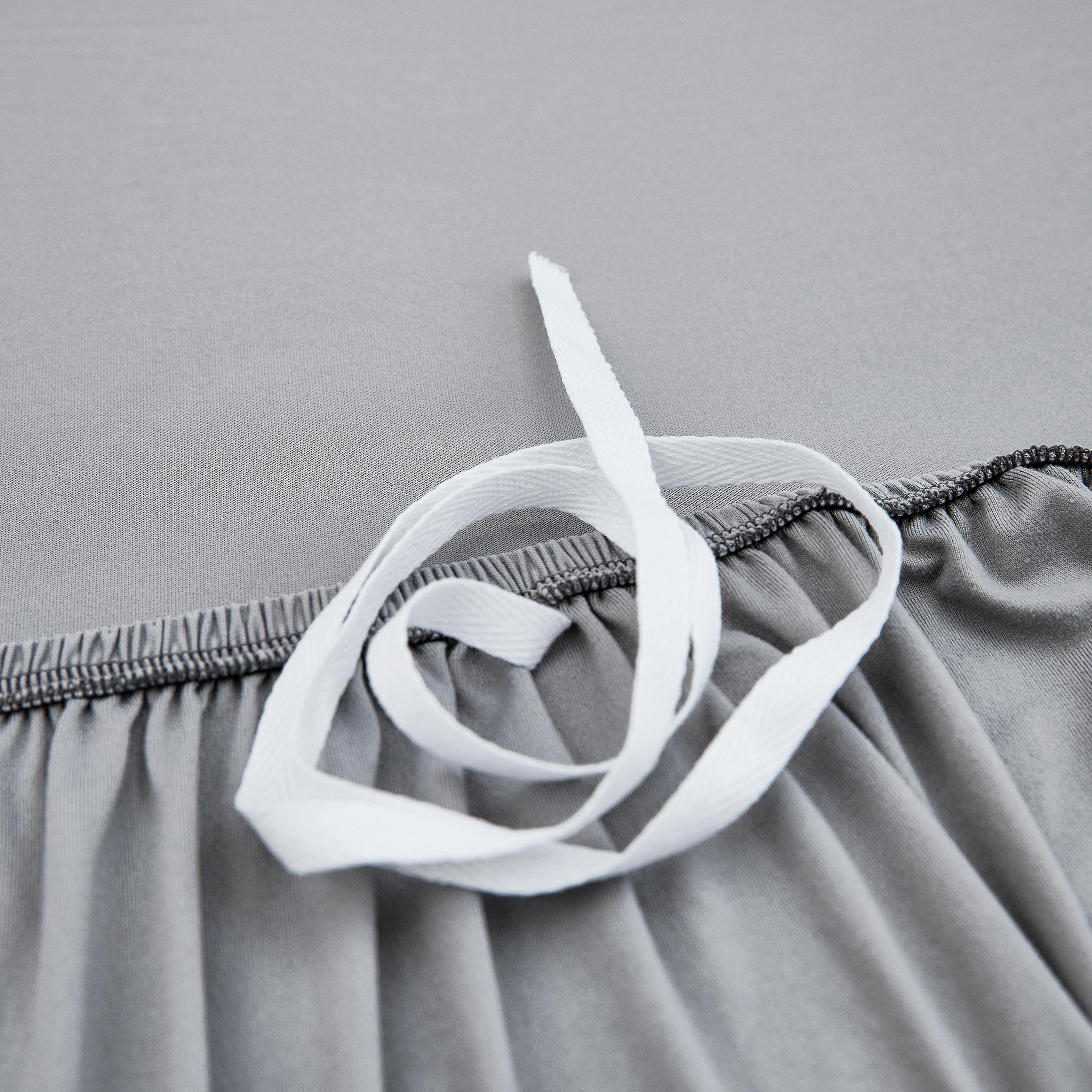 Microfiber Polyester Grey Elastic Sofa Cover