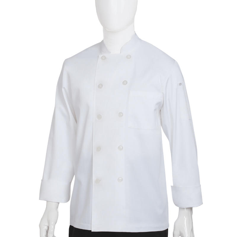white long sleeve chef shirt