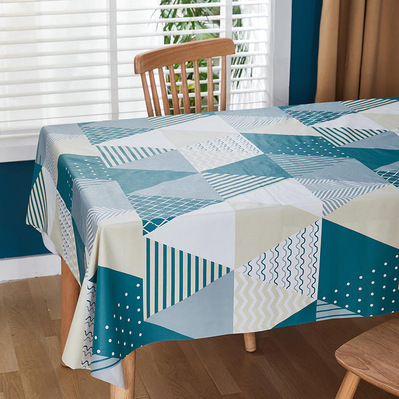 Geometric Pattern Waterproof And Oil-Proof PVC Tablecloth