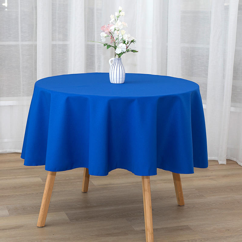 Rounder Spun polyester solid color wedding banquet tablecloths