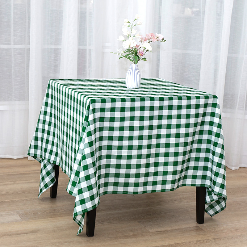 70x70'' Picnic party rectangle plaid woven tablecloths