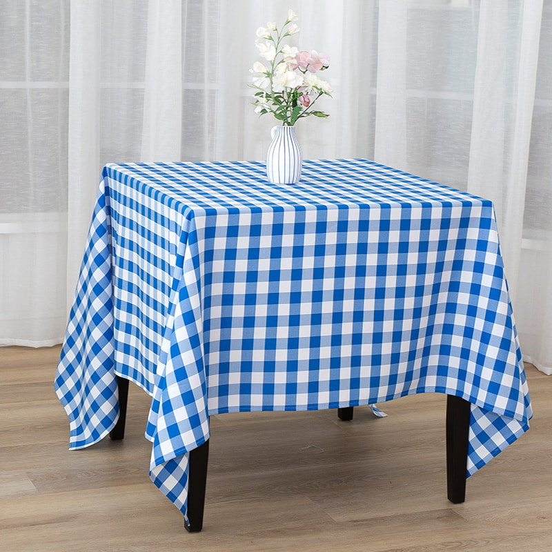 70x70'' Picnic party rectangle plaid woven tablecloths