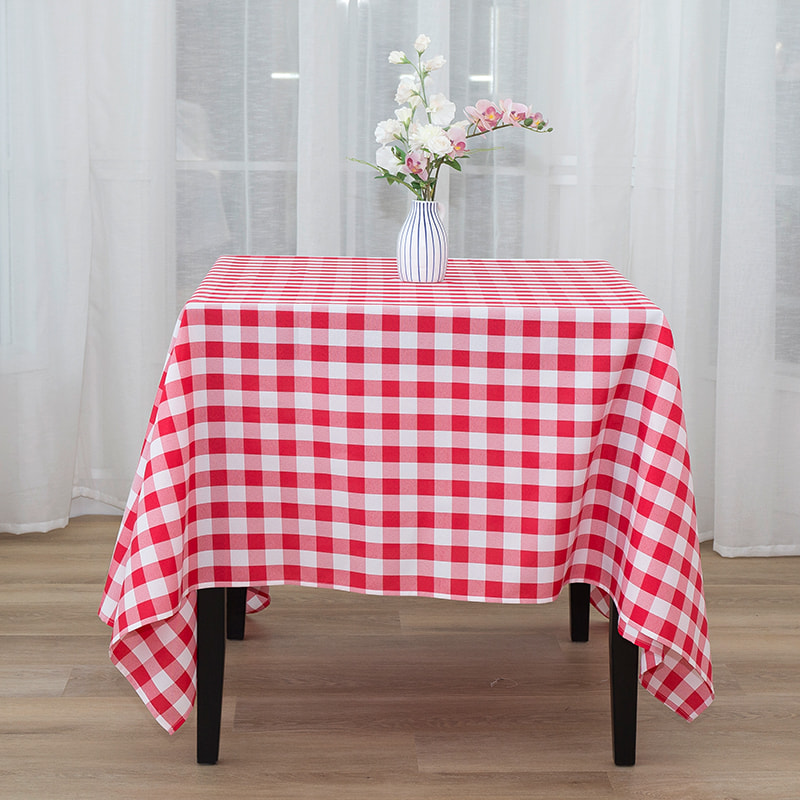 70x70'' Picnic party rectangle plaid woven tablecloths