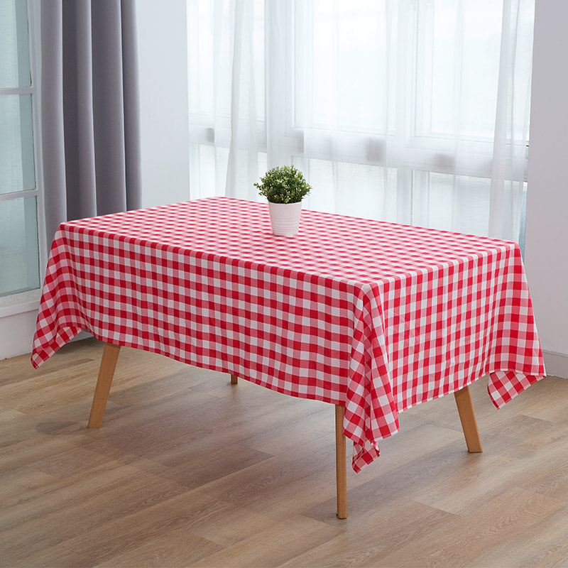 60x102'' Picnic party rectangle plaid woven tablecloths