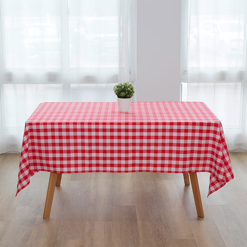 60x102'' Picnic party rectangle plaid woven tablecloths