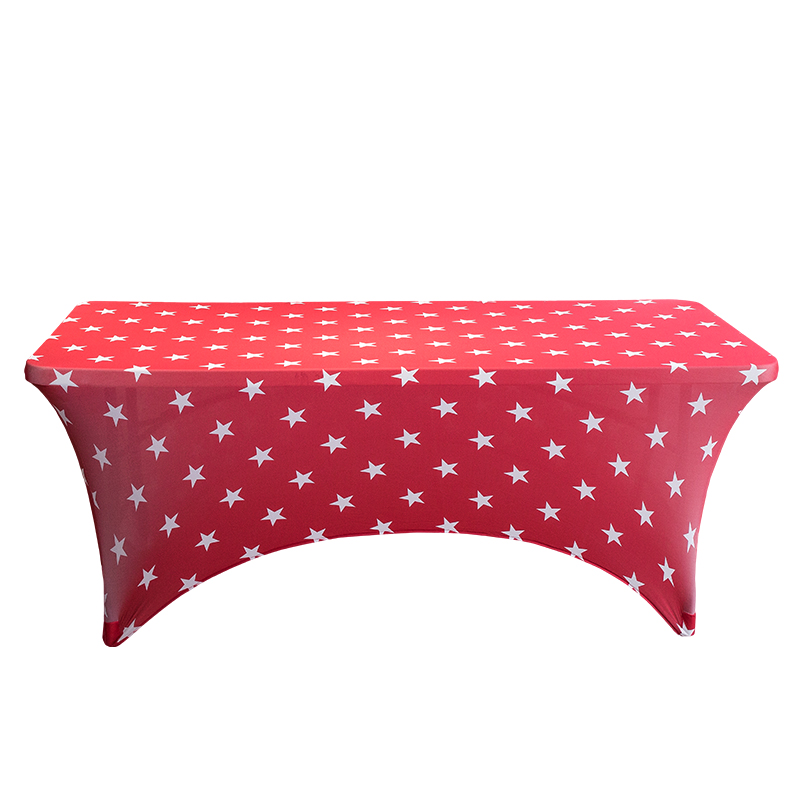 Star printed stretch table cover