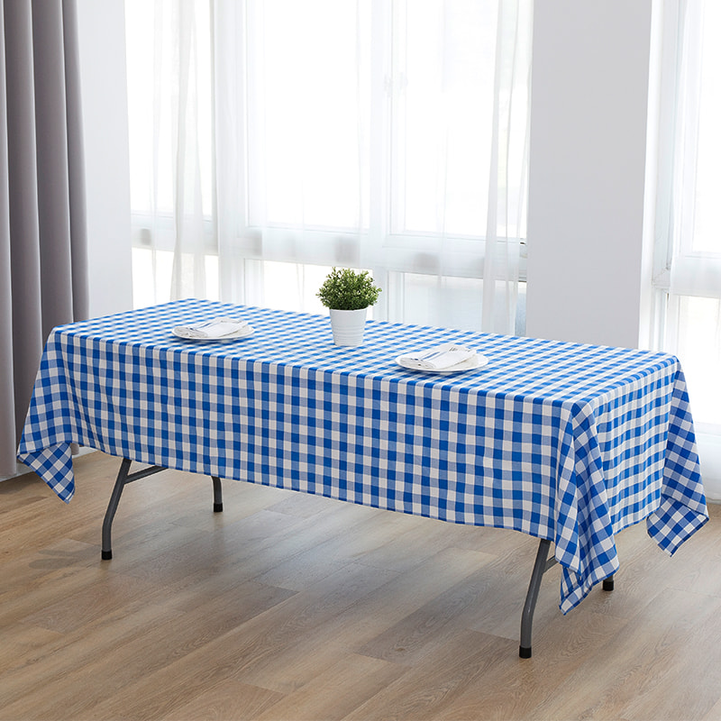 60x102'' Picnic party rectangle plaid woven tablecloths