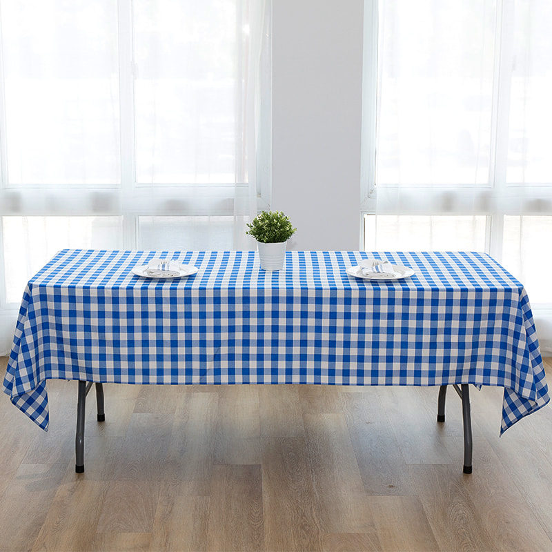 60x102'' Picnic party rectangle plaid woven tablecloths