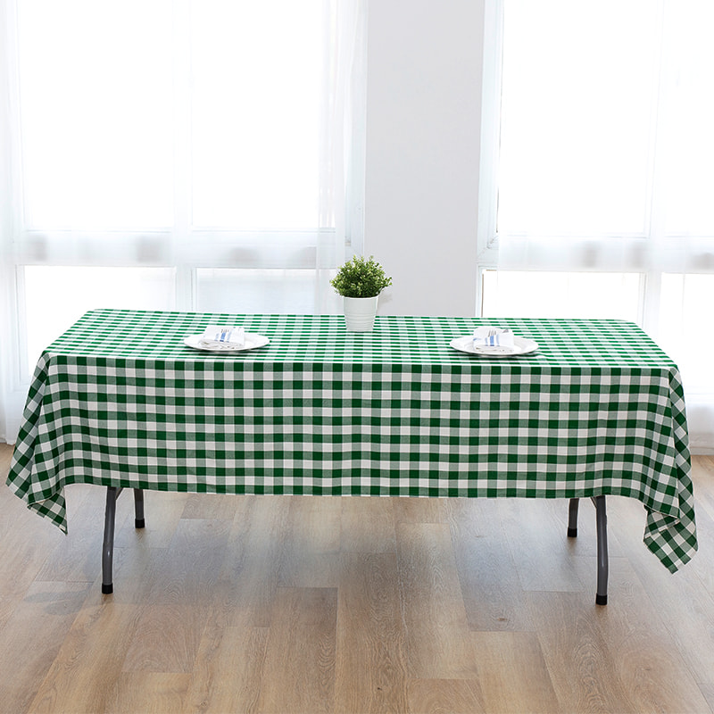 60x102'' Picnic party rectangle plaid woven tablecloths