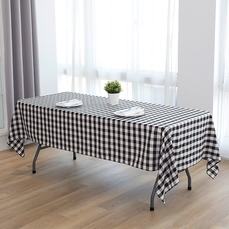 60x102'' Picnic party rectangle plaid woven tablecloths