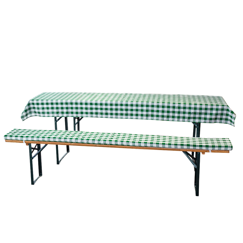 Plaid weft with foam cushion beer table cover 3 piece set