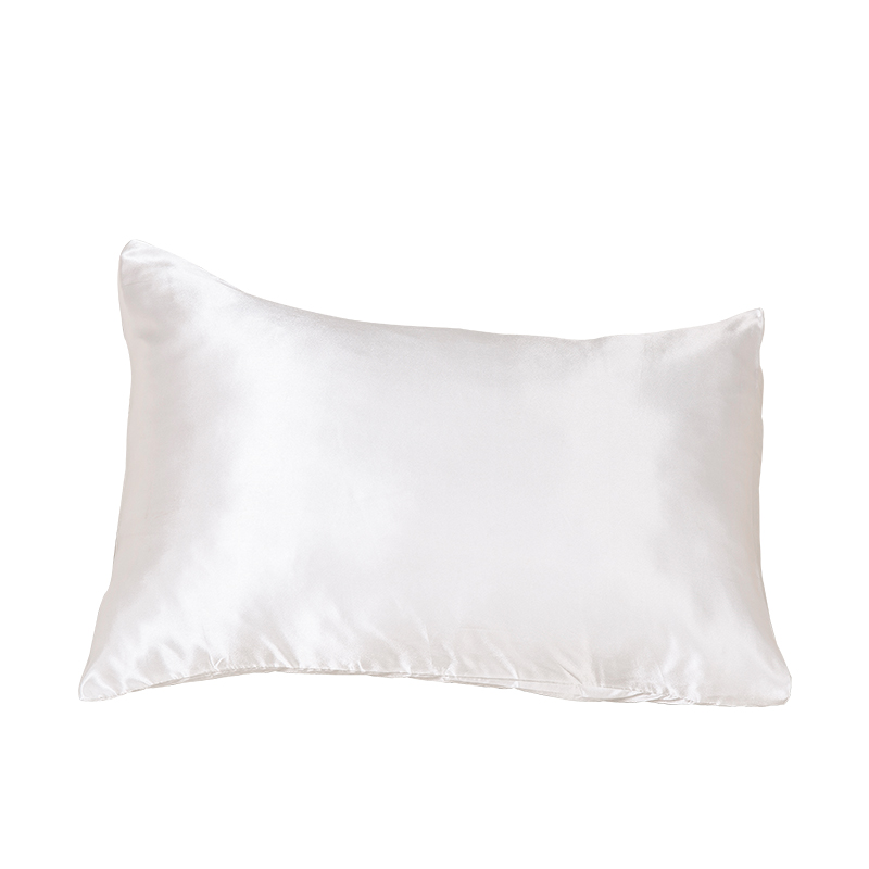 Simulated silk satin plain pillowcase