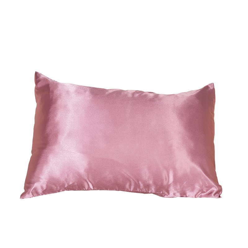 Simulated silk satin plain pillowcase