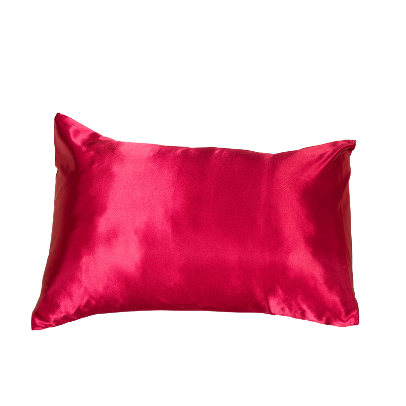 Simulated silk satin plain pillowcase