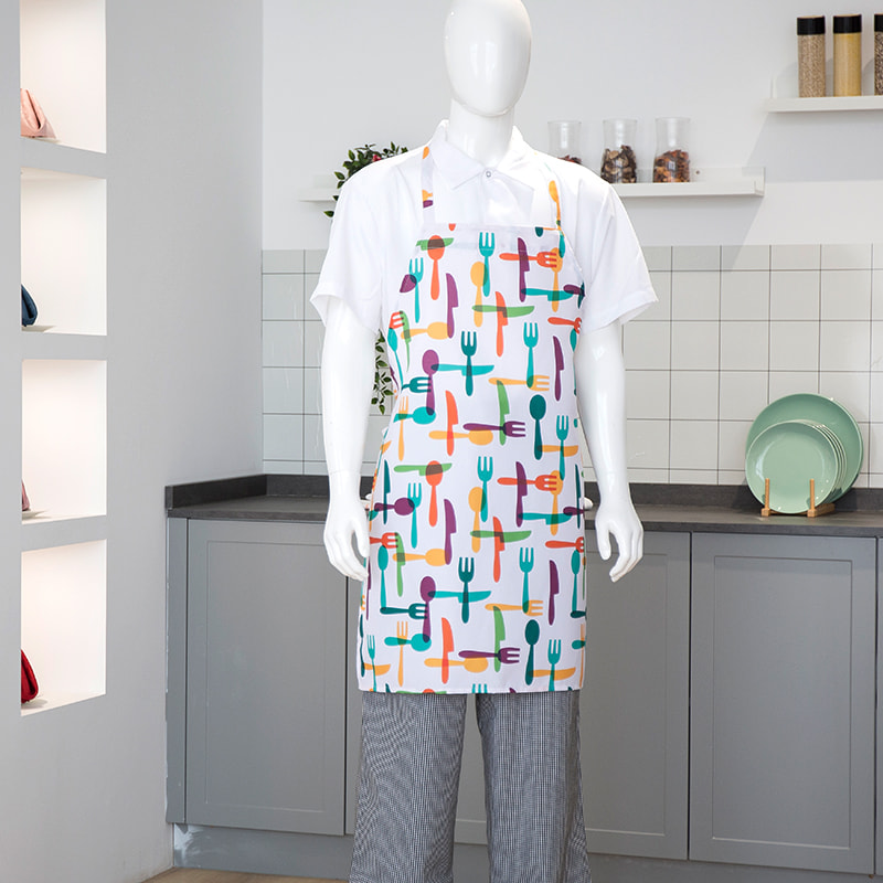 Printed neck apron