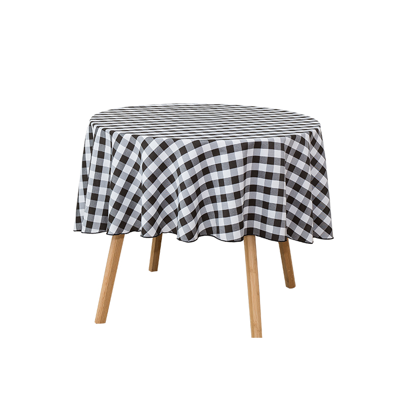 R70'' Picnic party rectangle plaid woven tablecloths