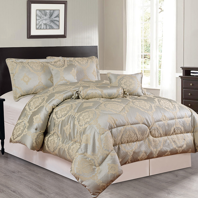 Rebecca Gold Jacquard Comforter