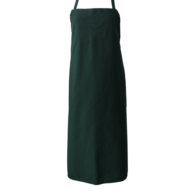 Forest Green Polyester Bib Apron Without Pocket