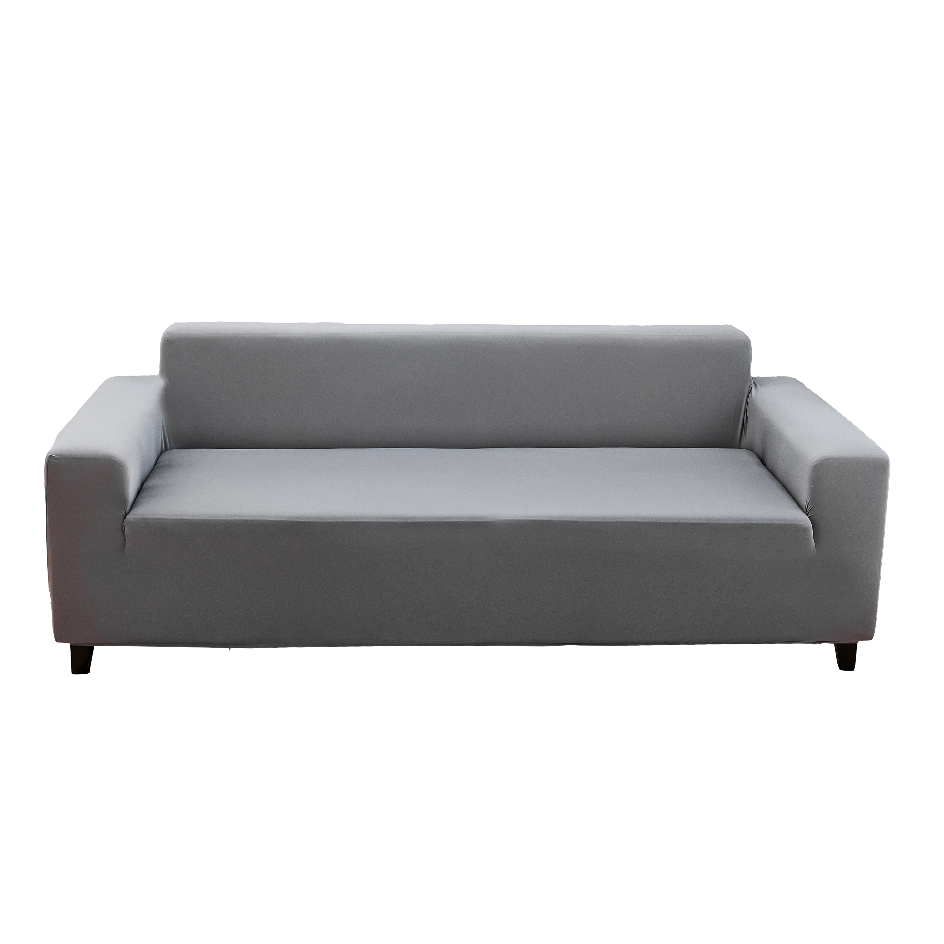 Microfiber Polyester Grey Elastic Sofa Cover