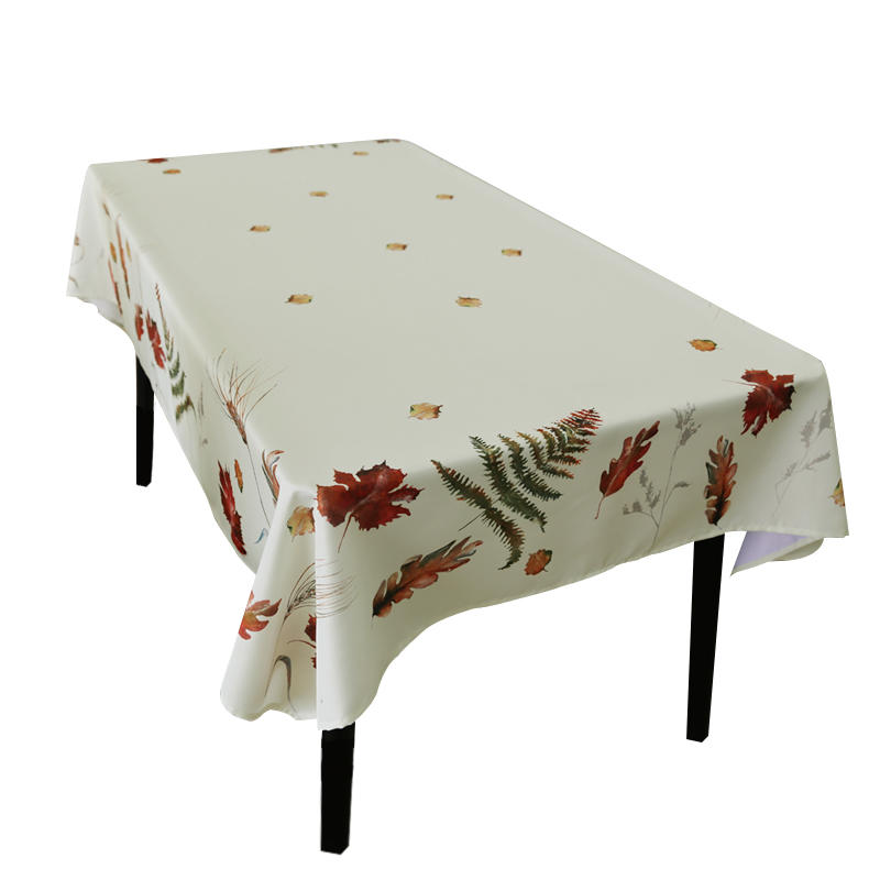 Floral Printed Tablecloth With Yellow Base